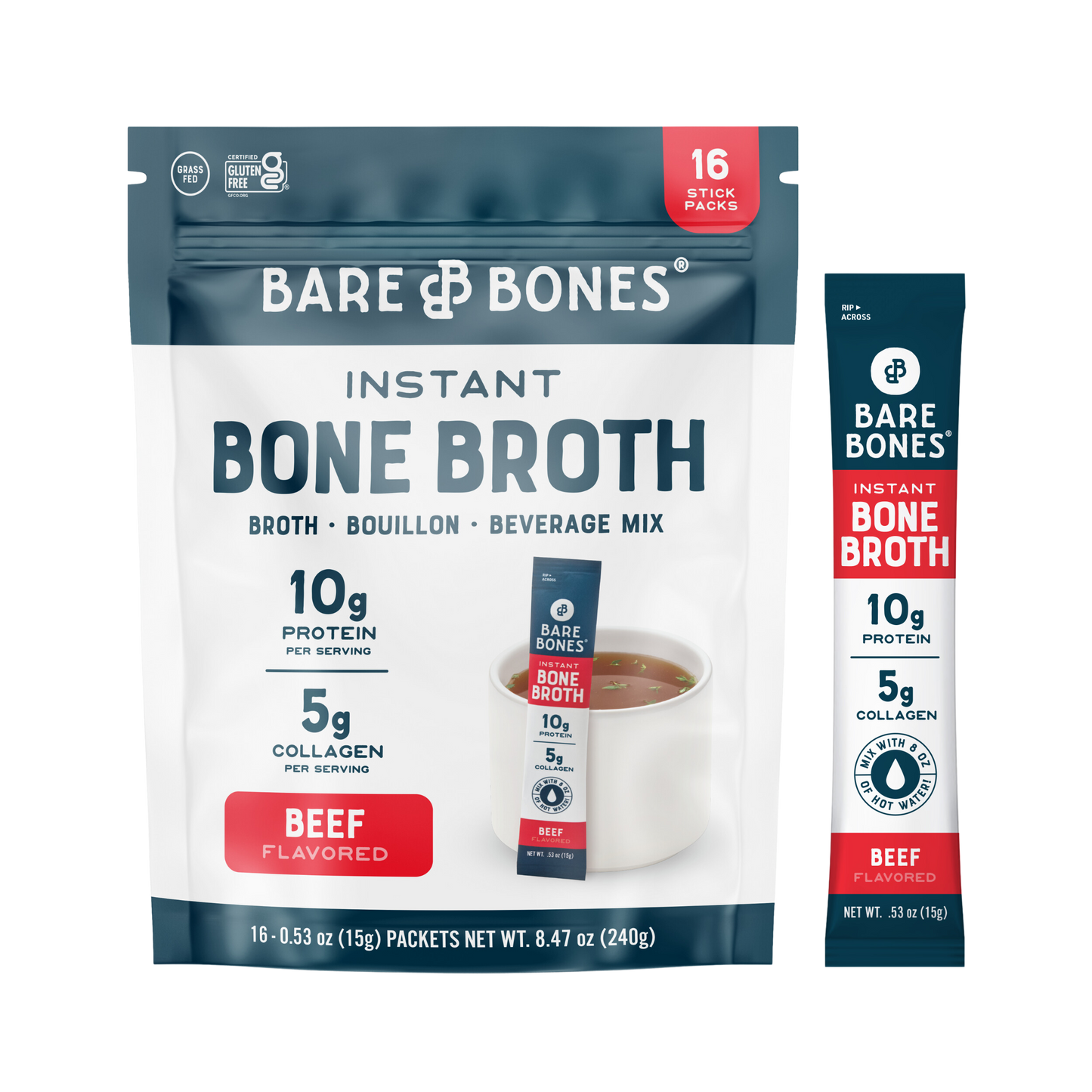 Instant Beef Bone Broth 16ct Beef