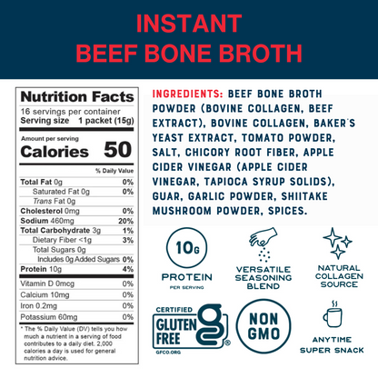 Instant Beef Bone Broth 16ct Beef